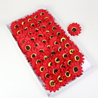 QY Großhandel Blumendekoration für Zuhause Geschenk Floristik Handgemachte Bouquet-Materialien 8,5cm Künstliche Duftende Blumenseife Sonnenblumenkopf