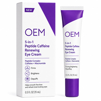 Sérum Contour des Yeux Anti-Poches, Éclaircissant et Raffermissant à la Caféine et aux Peptides, Marque Privée OEM ODM, Logo Personnalisé