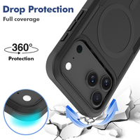 Coque antichoc robuste magnétique pour iPhone 18 17 Pro Max, étui hybride TPU PC, protection personnalisée, vente en gros