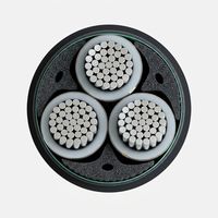 JINGHONG YJLV Mittelspannungs-3-adriges Aluminium-Stromkabel XLPE-Isolierung Eisenleiter PVC-Mantel für Industriestromversorgung