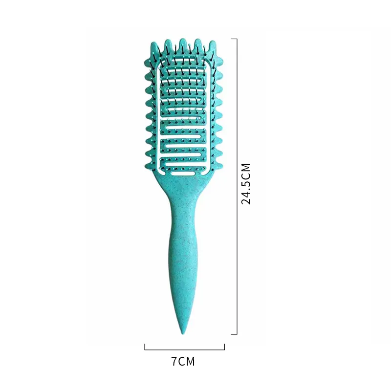 कस्टम रंग सॉफ्ट मैट फ़िनिश टॉप हेयर ब्रश हेयर एक्सटेंशन टेंगल वैयक्तिकृत बाल हटाने वाला ब्रश वेंटिलेशन ब्रश