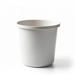 ตะกร้าขยะพลาสติก 28x28 ซม. สีขาว สำหรับใช้ภายในอาคาร - Product Image 1