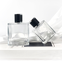 Nouvelle conception de flacon pulvérisateur de parfum, pots en verre avec couvercles, atomiseur de parfum, flacon d'huile d'olive, boîte de parfum 100 ml