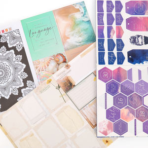 किशोर लड़कियों के लिए कस्टम आकार diy शिल्प पेपर पैक और सौंदर्य नोटबुक सजावट सामान - Product Image 5