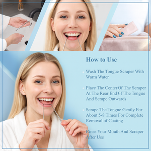 Raspador de Lengua de Acero Inoxidable 304 de Grado Médico de Alta Eficiencia para Eliminar el Mal Aliento, para el Cuidado Bucal Diario y Viajes - Product Image 3