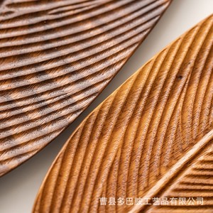 Handmade Walnut Leaf <b>Tea</b> <b>Tray</b> Solid Wood Creative Serving <b>Tray</b> For Home <b>Tea</b> And Snacks - Product Image 2