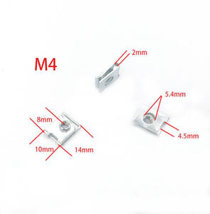 Assortiment de fixations zinguées M4 M5 M6 - Plaques de serrage filetées, écrous en U, écrous à clip et écrous à rivets pour <span class=keywords><strong>moto</strong></span> et scooter - Product Image 3