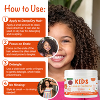 Après-shampoing sans rinçage hydratant, démêlant, nourrissant, pour des cheveux doux et lisses pour enfants