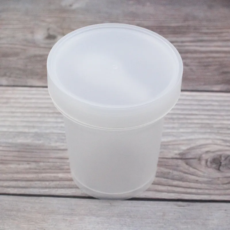 Оптовая продажа, пластиковая прозрачная чашка с крышкой для молока и чая