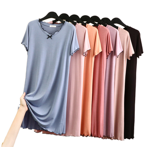 <span class=keywords><strong>Camicia</strong></span> <span class=keywords><strong>da</strong></span> <span class=keywords><strong>notte</strong></span> <span class=keywords><strong>da</strong></span> donna elegante <span class=keywords><strong>da</strong></span> <span class=keywords><strong>notte</strong></span> a <span class=keywords><strong>maniche</strong></span> <span class=keywords><strong>corte</strong></span> <span class=keywords><strong>da</strong></span> donna sottile Modal con bordo fungo Casual traspirante morbida vestibilità ampia - Product Image 2