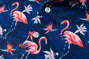 Men's <b>Flamingo</b> Print Polo <b>Shirt</b> 88% Polyester 12% Spandex Tropical Hawaiian Golf <b>Shirt</b> Quick Dry Casual Summer Apparel - Product Image 6