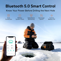 Batterie lithium-ion LiFePO4 12V 30Ah Bluetooth chauffée IP65 4P4S pour sondeur de pêche LiveScope et pêche sur glace, stock US.