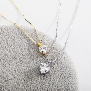<span class=keywords><strong>Pendentif</strong></span> Cœur en <span class=keywords><strong>Argent</strong></span> S925 Anti-ternissement, Testeur de Diamant Moissanite, Couleur D VVS1 1-2ct - Vente en Gros - Product Image 2
