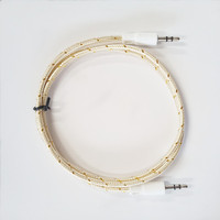 Kabel Audio Stereo Premium Coaxial Nylon Jack 3.5MM Male to Male untuk Pemutar DVD Mobil, Headset Ponsel, Speaker