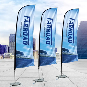 Windproof lông bãi biển cờ mở Chào mừng cờ tùy chỉnh dấu hiệu Cờ biểu ngữ với cực Kit - Product Image 3