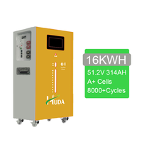 Paquete de Baterías LiFePO4 Inteligente de 16kW 48V 51.2V, Batería LiFePO4 Doméstica con Monitoreo Bluetooth, Sistema de Almacenamiento de Energía Solar