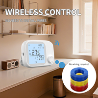 Thermostat intelligent sans fil programmable sur 7 jours, thermostat de chauffage Wifi compatible avec Alexa Google Home, alimentation double USB et batterie