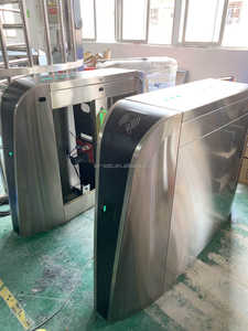 Lobby entrée et sortie contrôle d'accès reconnaissance faciale acier inoxydable IP54 Anti-pincement taille haute optique rabat tourniquet - Product Image 4