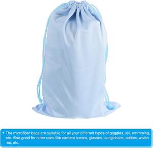 माइक्रोफाइबर ड्रॉस्ट्रिंग धूप पाउच स्की गॉगल केस थोक आंखों के चश्मे मामले और बैग - Product Image 4