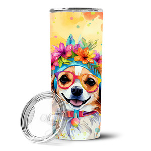 Bicchiere sottile in acciaio inossidabile Chihuahua Hippie Dawg - Product Image 4