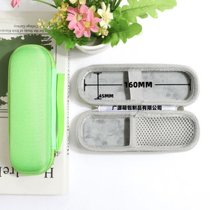 Estuche con cremallera EVA para bolígrafo de lectura, 160mm x 45mm, bolsa de almacenamiento de dos compartimentos con bolsillo de malla, estuche de transporte práctico - Product Image 2