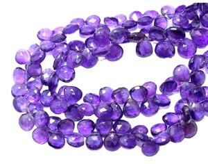 Perles en Pierre d'Améthyste Violette Naturelle, Forme Poire Facettée, pour la Fabrication de Bijoux, Vente en Gros, Bricolage - Product Image 1