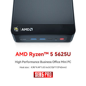 Mini PC de Escritorio <span class=keywords><strong>Beelink</strong></span> <span class=keywords><strong>Ser5</strong></span> <span class=keywords><strong>Pro</strong></span> R5 5625U, DDR4, SSD, Intel HD Graphics, para Oficina, Hogar, Juegos, Portátil - Product Image 1