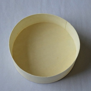 กล่องไม้สำหรับใส่ชีสอาหารทรงกลมกล่องชีสเค้กไม้วีเนียร์ - Product Image 3