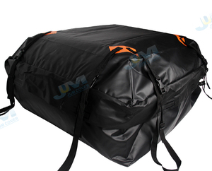 Folding Roof Top Box Storage Bag Waterproof Roofing Rack Bag for Travel and Luggage Transport Cars Vans SUVs Black