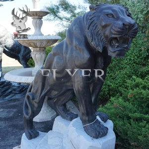 Outdoor Zoo Park Garden Decoration Metal Craft Vivid Wildlife <strong>Animal</strong> <strong>Tiger</strong> Cast Bronze Sculpture <strong>Life</strong> <strong>Size</strong> Brass <strong>Tiger</strong> <strong>Statue</strong> - Product Image 2
