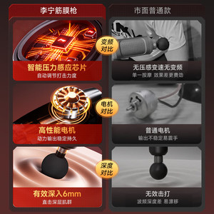 Massage Gun Portable Mini Electric 6 Speed Levels 1200mAh-2000mAh Lithium Battery USB Rechargeable With 4 Massage Heads - Product Image 2
