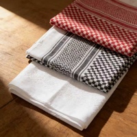 Boran 100% Polyester Chiffon Soie Imprimé à Carreaux et à Motifs Écossais Hijab Châle Unisexe Respirant Doux pour la Peau Usage Quotidien Ethnique