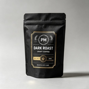 Custom Logo Home <b>Compostable</b> Kraft Paper Food <b>Bag</b> with PBAT Liner Eco Friendly Stand Up Pouch Coffee Bean Nuts Packaging <b>bags</b> - Product Image 1