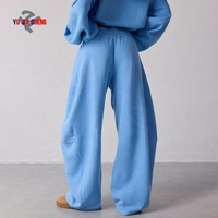 Ensembles de survêtements d'hiver 2 pièces pour femmes, tenues décontractées de haute qualité, survêtements en molleton de coton surdimensionnés, ensemble pantalon de survêtement et sweat-shirt