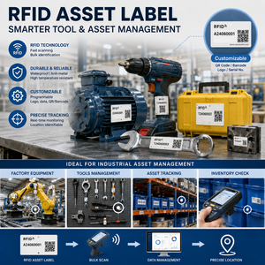 Custom Programmable RFID Asset Label for Factory Tool Management and Industrial Asset Monitoring - Product Image 3
