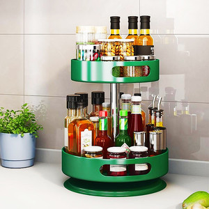 360 <b>Rotating</b> Multi Layer Condiment <b>Rack</b> With Handle For Kitchen Spice <b>Storage</b> L Size - Product Image 2