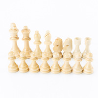 Pièces d'échecs en bois, pièces d'échecs en bois de steunton de tournoi de seulement 3.5 pouces, figurines King, jeu d'échecs, pièce de Figurine