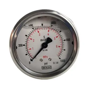 Wika Shock Resistant Edelstahl Schlamm pumpe Manometer Manometer 1000 psi