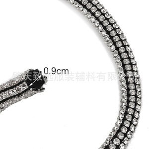 Malla de diamantes de imitación de 7 filas, cuerda completa de diamantes de imitación de 3 mm, facetada cuadrada, accesorios de joyería DIY para ropa, zapatos, sombreros y disfraces - Product Image 2