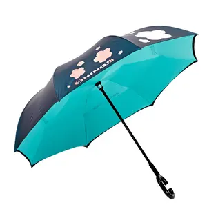 Guarda-chuva YUBO personalizado em forma de C com alça mágica para mudança de cor Hidro invertido