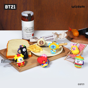 BT21 Mini PVC thực phẩm hình Keyring phim hoạt hình phong cách <span class=keywords><strong>b</strong></span>úp <span class=keywords><strong>b</strong></span>ê mô hình K-POP K-CHARACTER K-CULTURE phụ kiện thời trang - Product Image 2