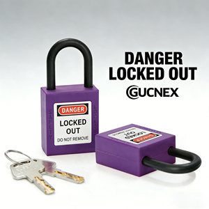 Cadenas de blocage LOTO en nylon de 38 mm, certifié CE, isolé, pour la protection des applications industrielles, de construction et électriques - Product Image 1