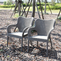 Chaise de jardin blanche, mobilier d'extérieur, avec accoudoir, nouveau modèle 2019