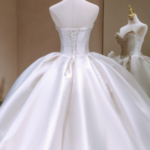 <span class=keywords><strong>Robe</strong></span> <span class=keywords><strong>de</strong></span> mariée élégante et classique, style princesse, avec buste sculpté plissé, fleurs, taille personnalisée, grandes tailles - Product Image 6
