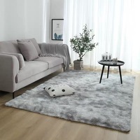 Luxuriöser Hochwertiger Plüsch-Einfarbiger Teppich Wohnzimmer Schlafzimmer Couchtisch Mädchenzimmer Bettvorleger Maschinenwaschbar Modern