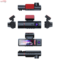 Caméra de tableau de bord 4K IPS avant et arrière, 1 objectif, caméra de cabine, écran 3,2 pouces, boîte noire avec Wi-Fi intégré, GPS, enregistreur vidéo