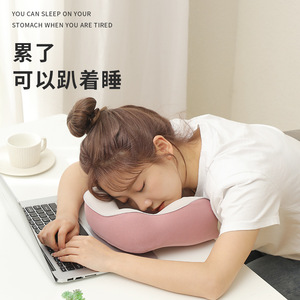 Oreiller cervical en mousse à mémoire de forme en forme de U, 28x26x14cm, portable pour les voyages et la sieste, design uni - Product Image 2