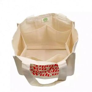 High Quality Custom <b>Canvas</b> Tote <b>Bag</b> with Zipper and Pocket Custom Printed Logo Full Color Medium Size - Product Image 4