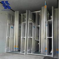 Échafaudage mobile de construction avec cadre d'échelle de roue Cadre en H galvanisé Matériau d'échafaudage de cadre de porte peint par couleur