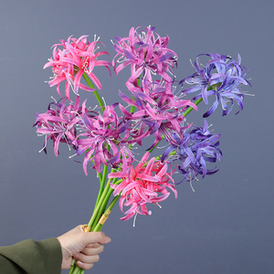 High-end di simulazione di 2 tipi rosso giglio magico fiori di seta fiori per la decorazione della casa di camera modello per mazzi di fiori - Product Image 3